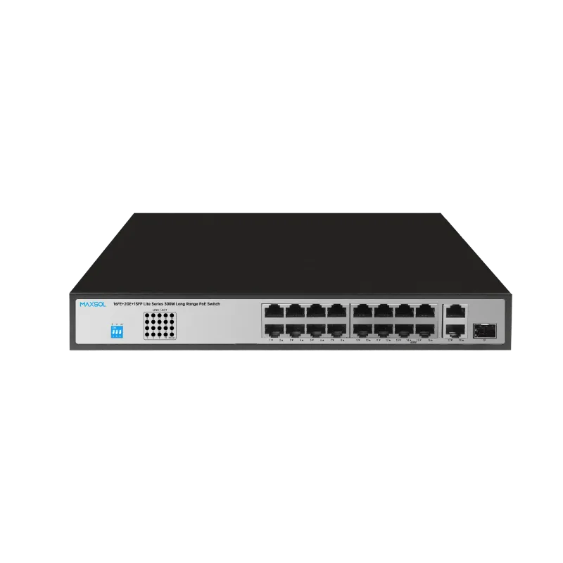 16-Port 100 Mbps Long-Distance PoE Switch
