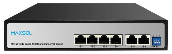 4-Port 100 Mbps Long-Distance PoE Switch