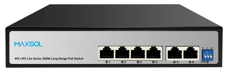 4-Port 100 Mbps Long-Distance PoE Switch