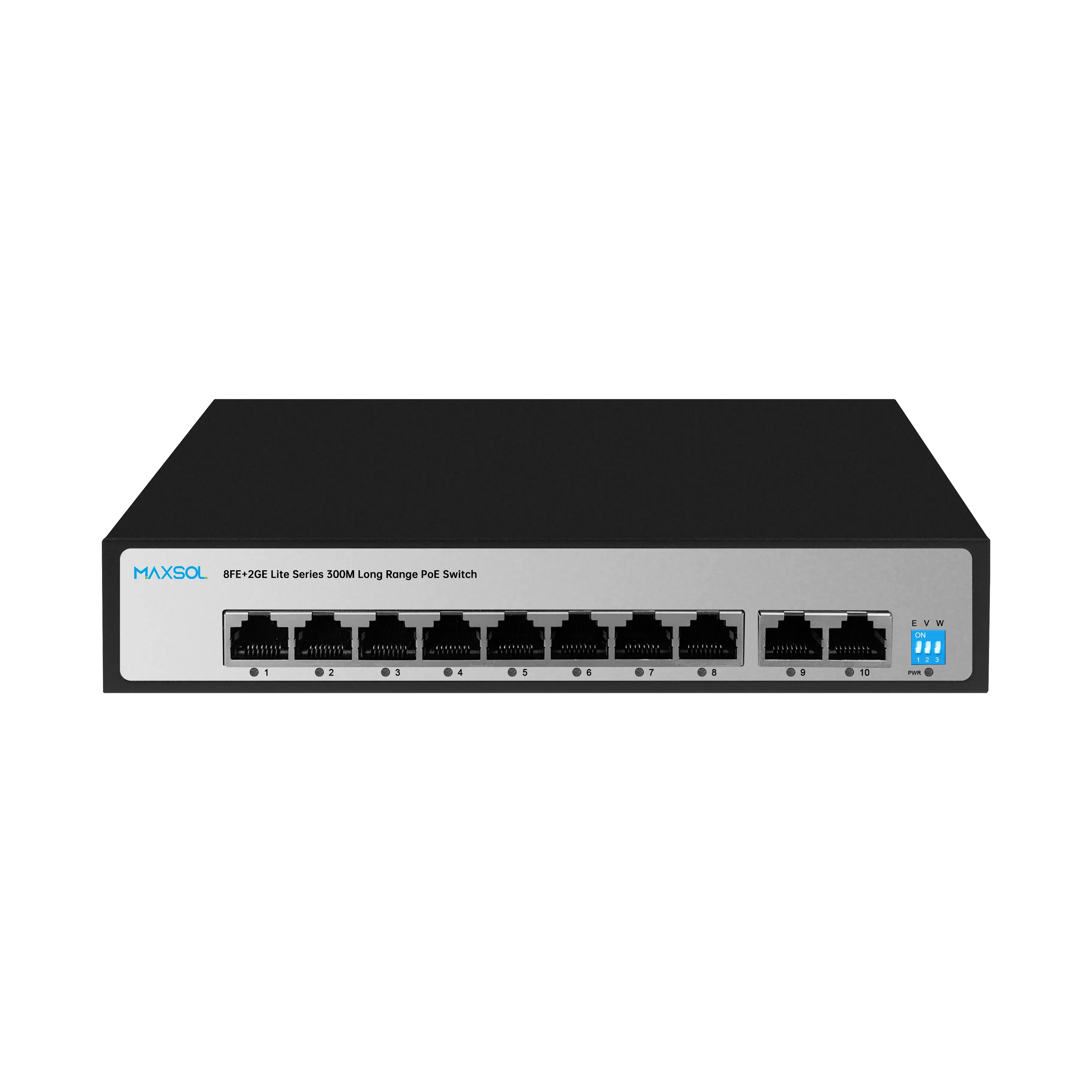8 埠 100 Mbps 長距離 PoE 交換器