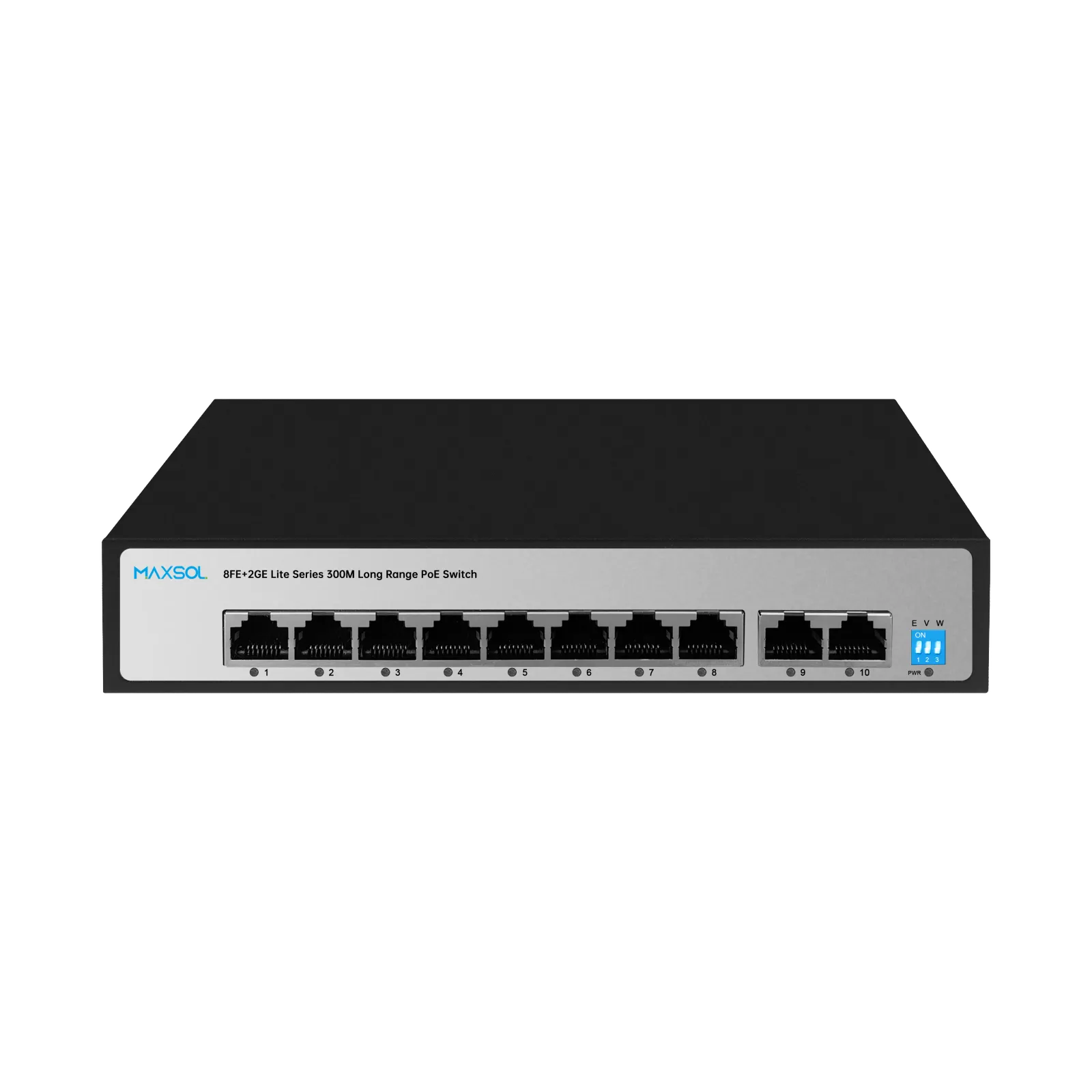8 埠 100 Mbps 長距離 PoE 交換器